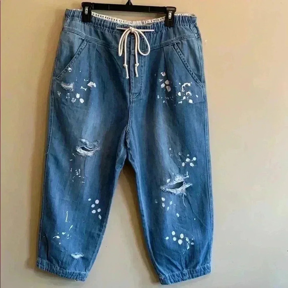 Free People Pants - Free People RARE distressed cotton jeans